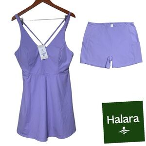 HALARA Softlyzero Plush Backless Crisscross 2-Piece Barre Ballet Dance Dress 1X